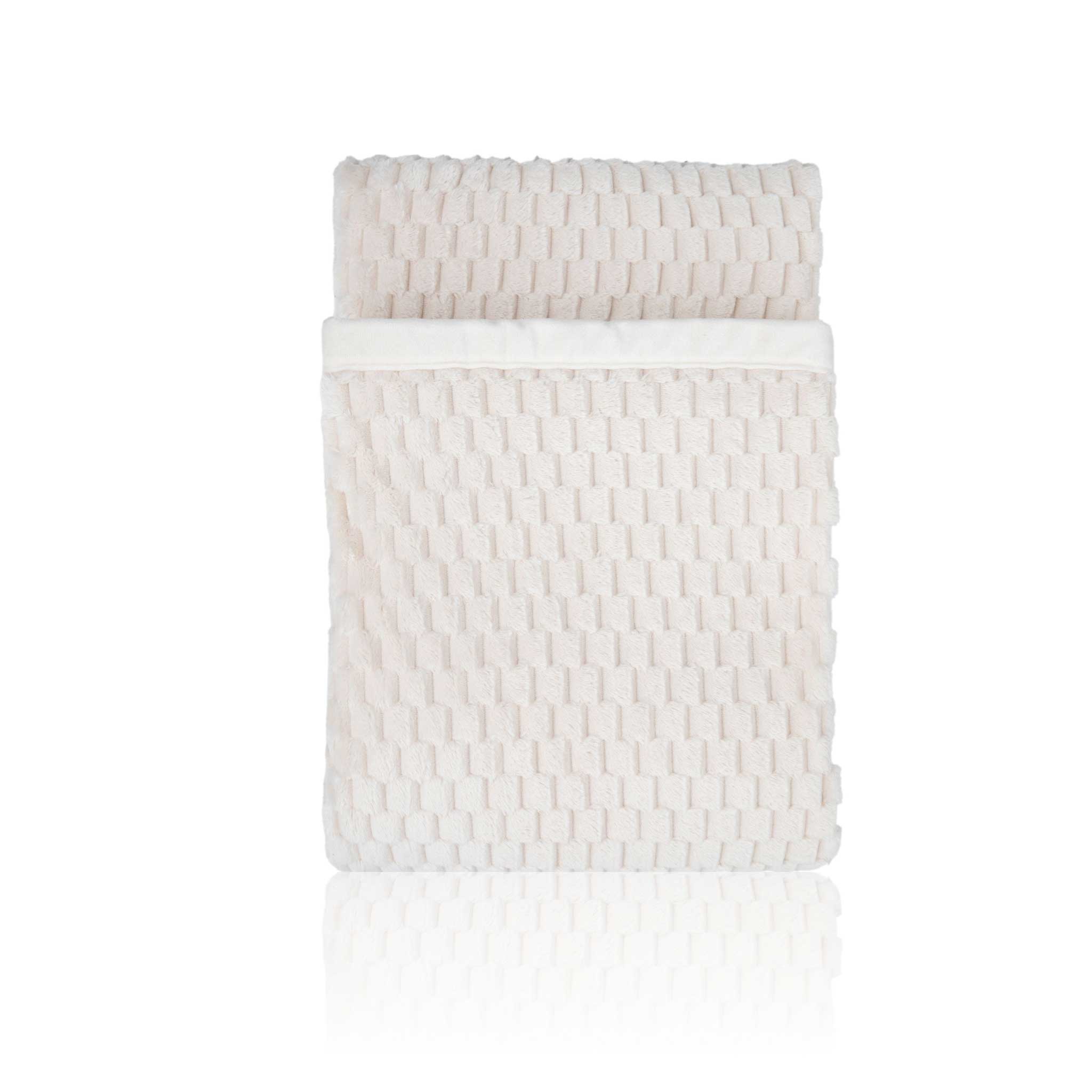 Bala Jacquard Cream Velvet Knitted Throw