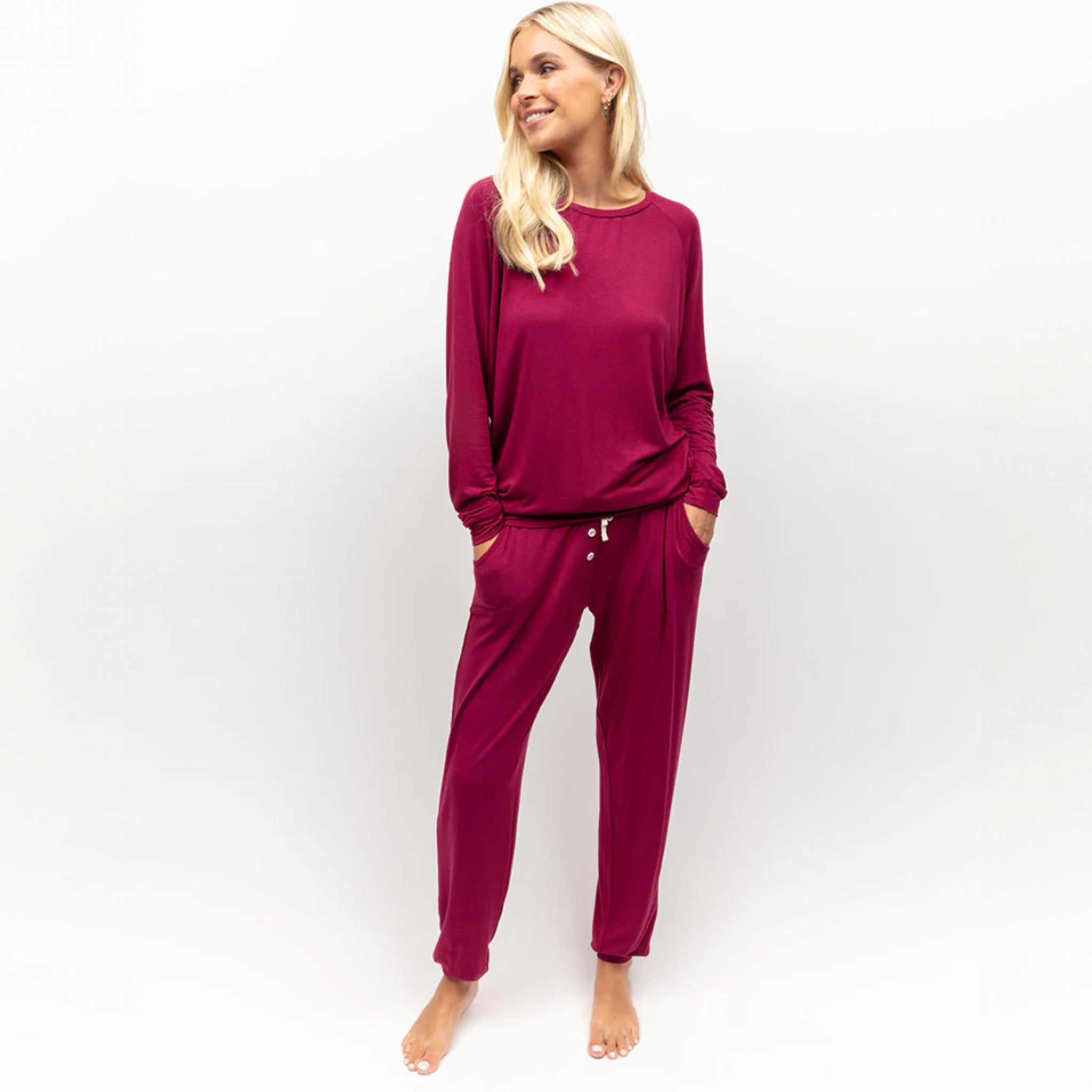 Aliyah Magenta Jersey Pyjama Set