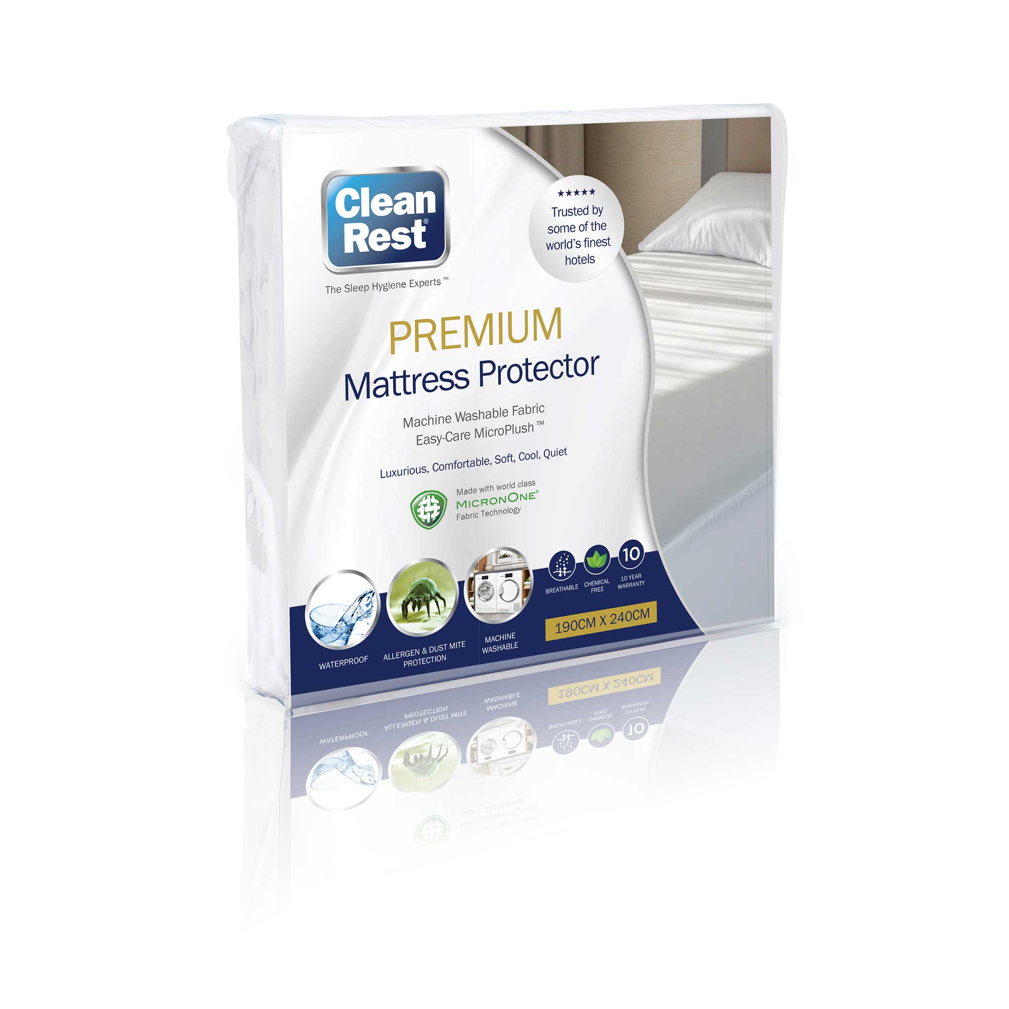 CleanRest Fitted Sheet Style Waterproof Mattress Protector