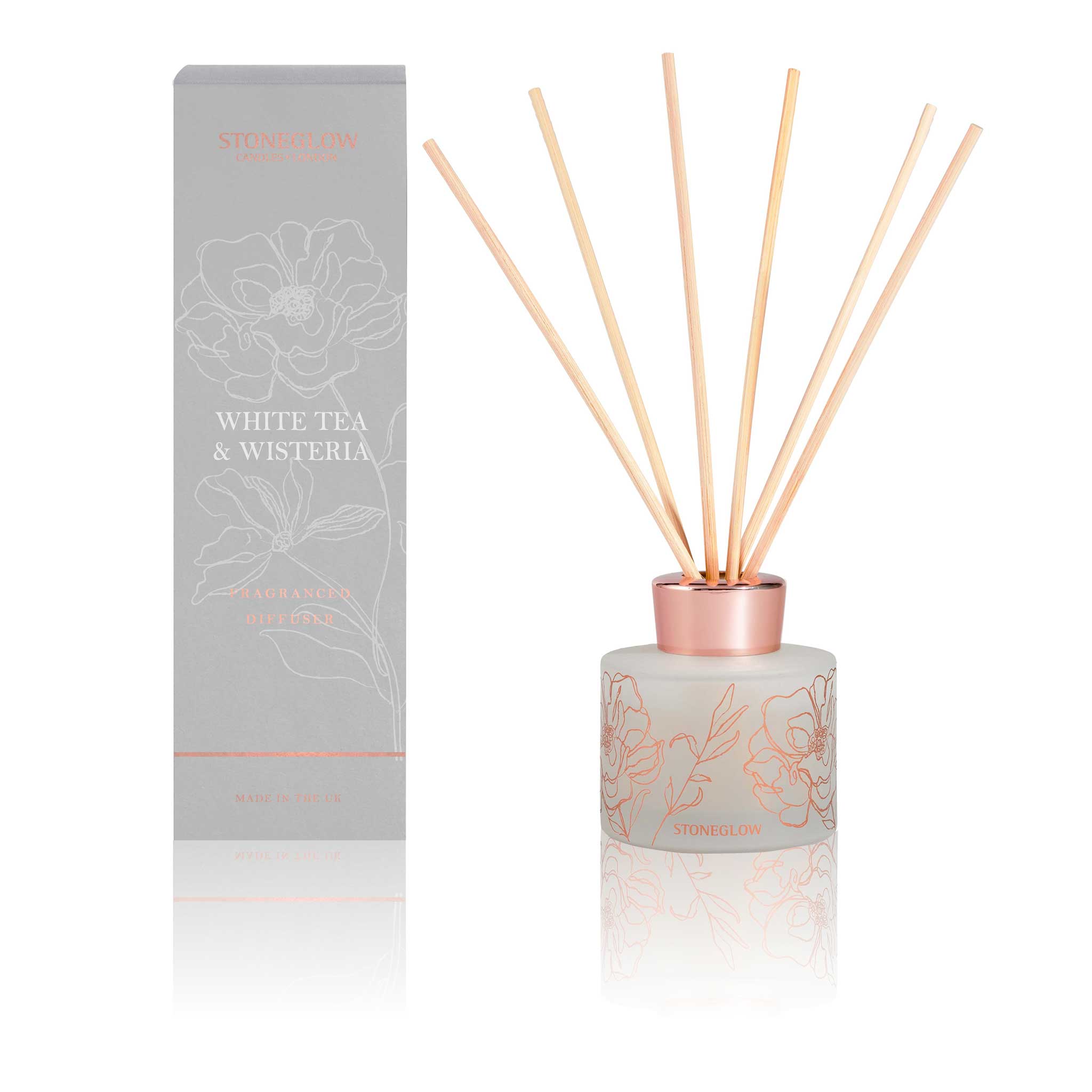 Stoneglow White Tea & Wisteria Scented Reed Diffuser 120ml
