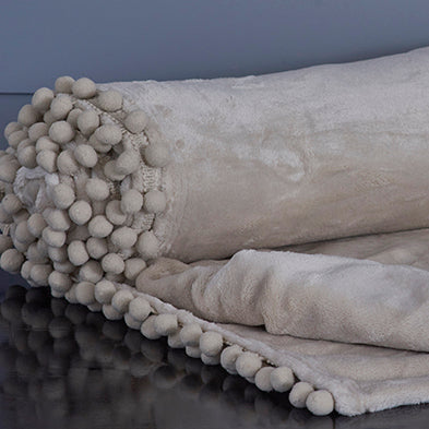 Cashmere Touch Linen Fleece Throw