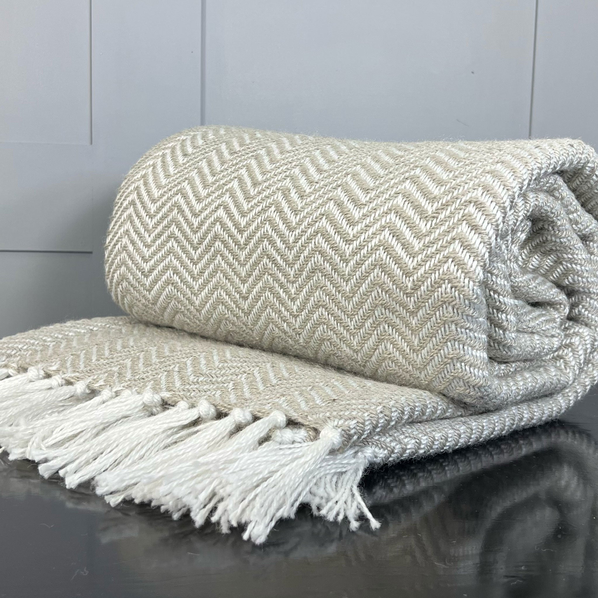 Eco Blanket Chinchilla Herringbone