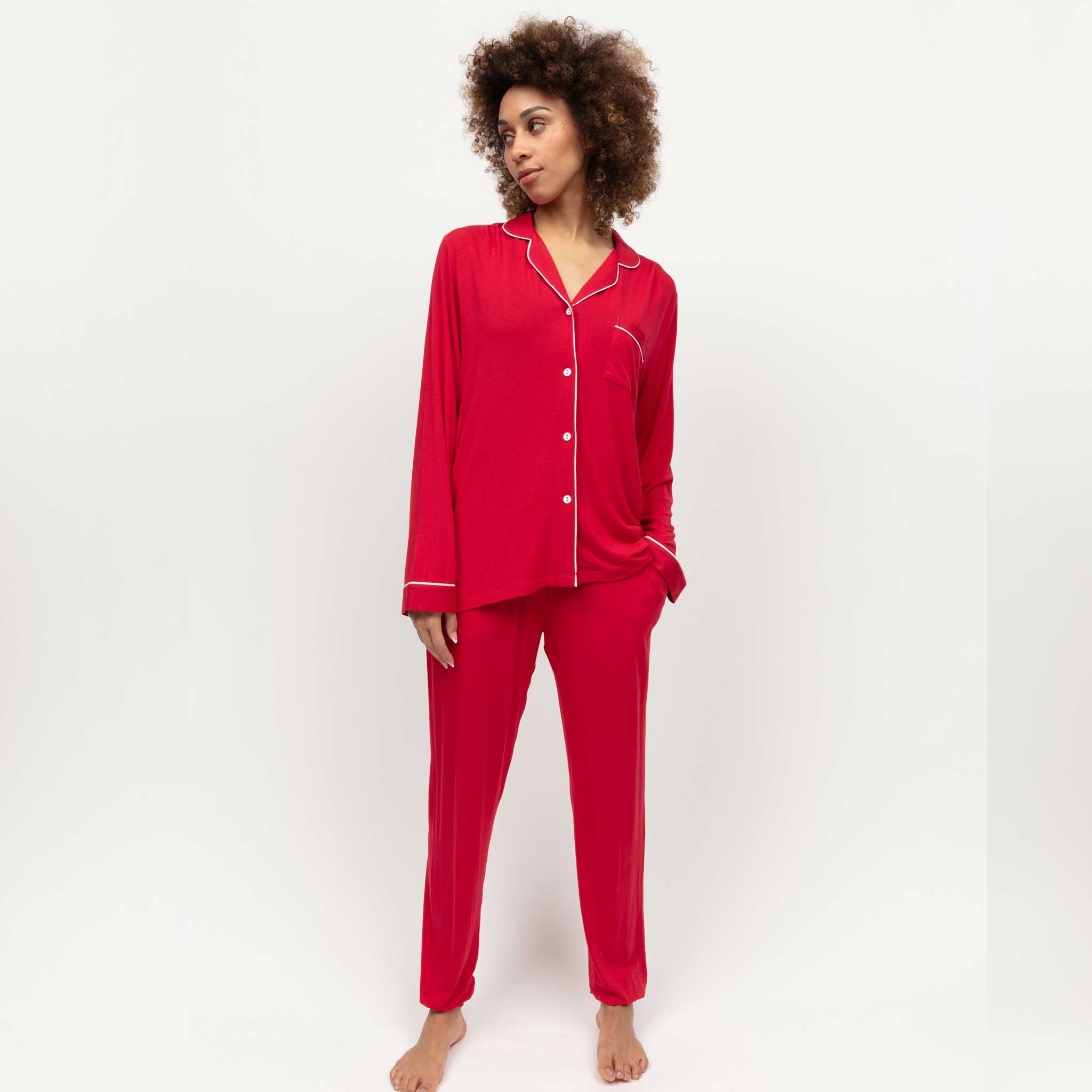 Montana Red Jersey Pyjama Set