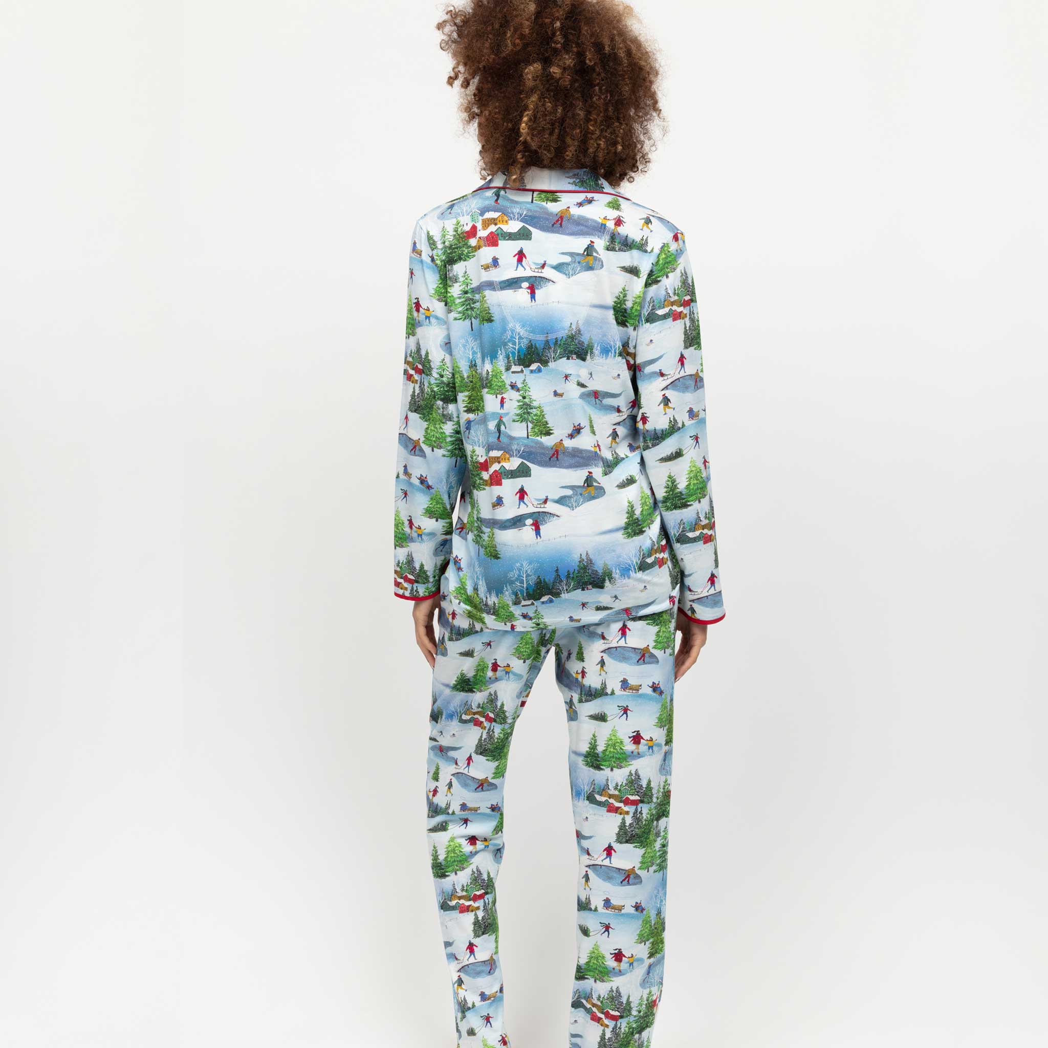 Montana Womens Winterscape Printed Jersey Pyjama Set