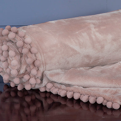 Cashmere Touch Quartz Pink Fleece Throw